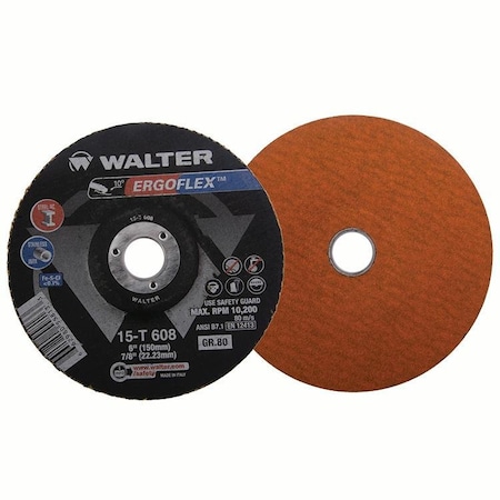 Walter Ergoflex Blending Disc 6 in. x 7/8 in. Grit 80 15T608
